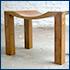 to tangent table hand made in Oak